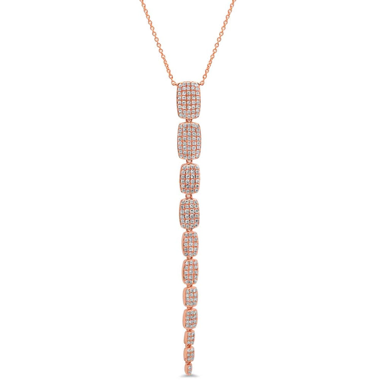 0.68ct 14k Rose Gold Diamond Serpentine Necklace 0.68ct 14k Rose Gold Diamond Serpentine Necklace