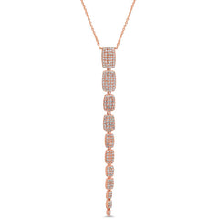 0.68ct 14k Rose Gold Diamond Serpentine Necklace 0.68ct 14k Rose Gold Diamond Serpentine Necklace