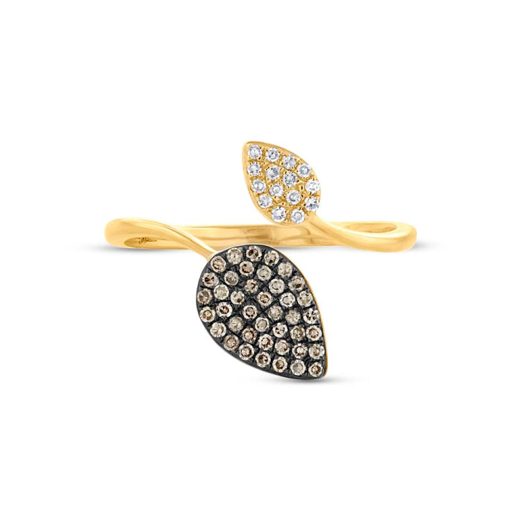 0.24ct 14k Yellow Gold White & Champagne Diamond Ring 0.24ct 14k Yellow Gold White & Champagne Diamond Ring