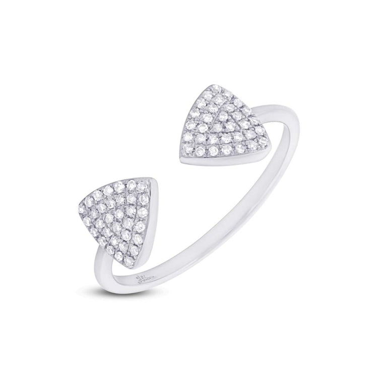 0.18ct 14k White Gold Diamond Triangle Lady's Ring 0.18ct 14k White Gold Diamond Triangle Lady's Ring