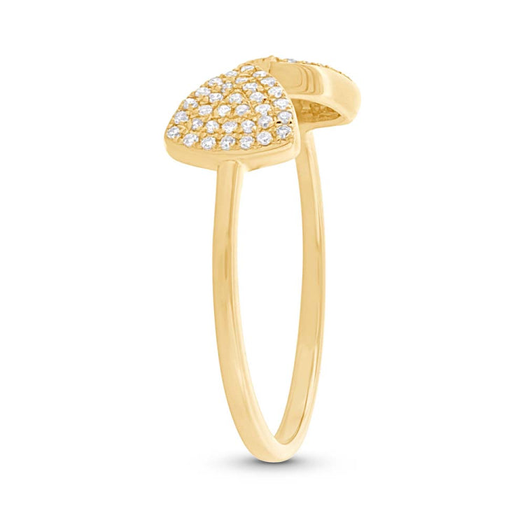 0.18ct 14k Yellow Gold Diamond Triangle Lady's Ring 0.18ct 14k Yellow Gold Diamond Triangle Lady's Ring