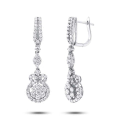 1.76ct 18k White Gold Diamond Earring 1.76ct 18k White Gold Diamond Earring