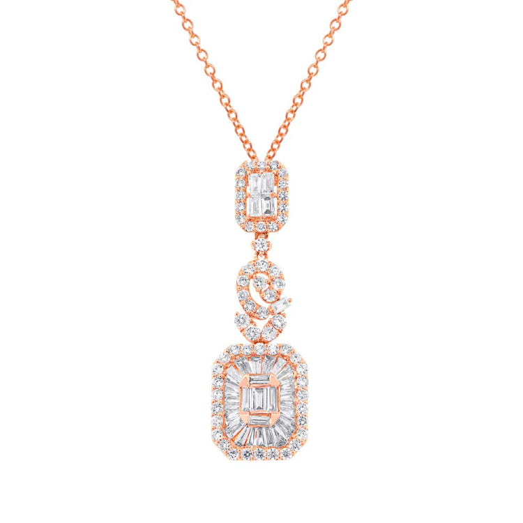 2.40ct 18k Rose Gold Diamond Pendant 2.40ct 18k Rose Gold Diamond Pendant