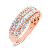 1.22ct 18k Rose Gold Diamond Baguette Lady's Band