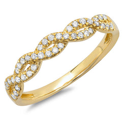 0.22ct 14k Yellow Gold Diamond Lady's Ring Size 8.5 0.22ct 14k Yellow Gold Diamond Lady's Ring Size 8.5