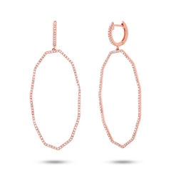 0.62ct 14k Rose Gold Diamond Earring 0.62ct 14k Rose Gold Diamond Earring