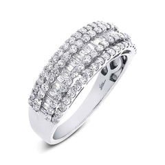 1.22ct 18k White Gold Diamond Baguette Lady's Band 1.22ct 18k White Gold Diamond Baguette Lady's Band