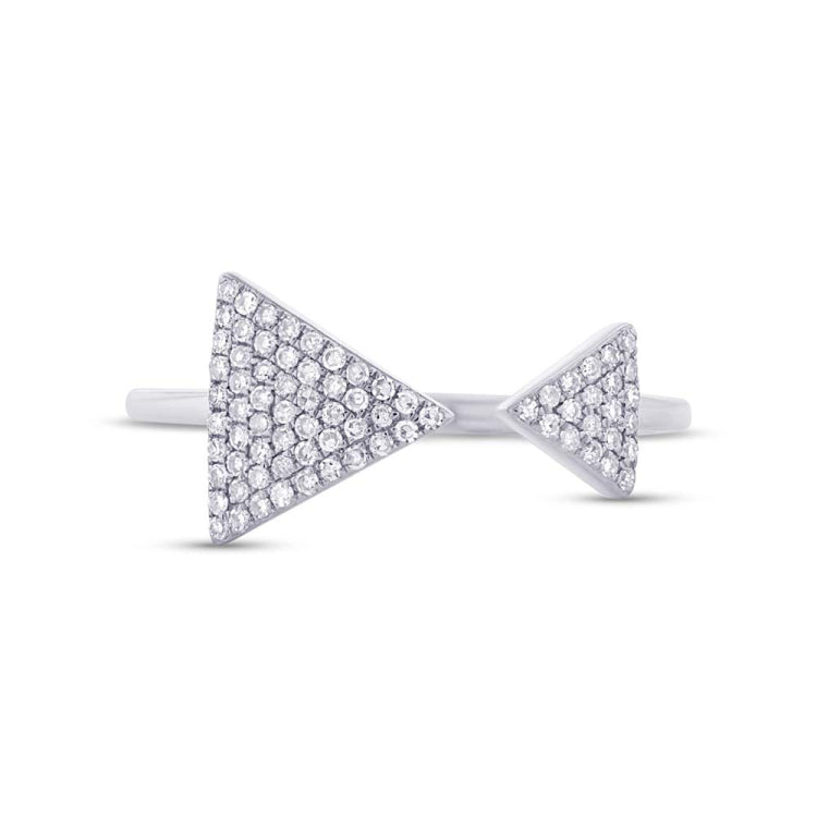 0.21ct 14k White Gold Diamond Triangle Lady's Ring 0.21ct 14k White Gold Diamond Triangle Lady's Ring