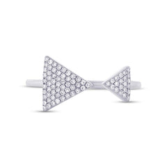 0.21ct 14k White Gold Diamond Triangle Lady's Ring 0.21ct 14k White Gold Diamond Triangle Lady's Ring
