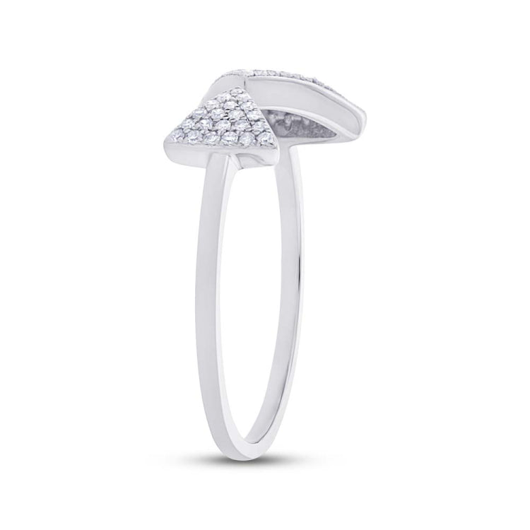 0.21ct 14k White Gold Diamond Triangle Lady's Ring 0.21ct 14k White Gold Diamond Triangle Lady's Ring