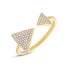 0.21ct 14k Yellow Gold Diamond Triangle Lady's Ring 0.21ct 14k Yellow Gold Diamond Triangle Lady's Ring
