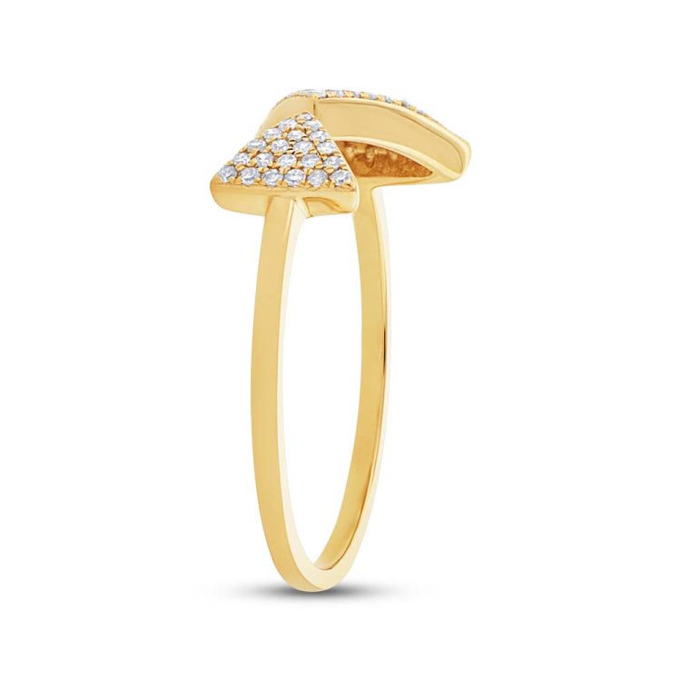 0.21ct 14k Yellow Gold Diamond Triangle Lady's Ring 0.21ct 14k Yellow Gold Diamond Triangle Lady's Ring