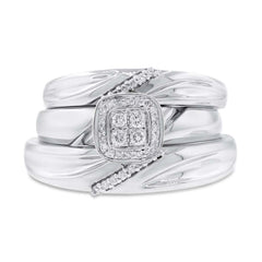 0.18ct 14k White Gold Diamond Trio Set 0.18ct 14k White Gold Diamond Trio Set