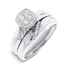 0.18ct 14k White Gold Diamond Trio Set 0.18ct 14k White Gold Diamond Trio Set
