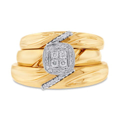 0.18ct 14k Yellow Gold Diamond Trio Set 0.18ct 14k Yellow Gold Diamond Trio Set