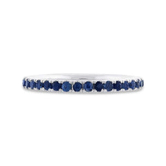 0.85ct 14k White Gold Blue Sapphire Eternity Band Size 6 0.85ct 14k White Gold Blue Sapphire Eternity Band Size 6
