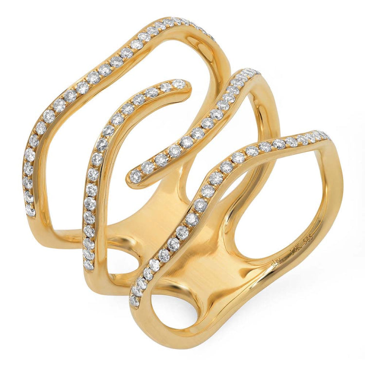 0.45ct 14k Yellow Gold Diamond Lady's Ring Size 6.25 0.45ct 14k Yellow Gold Diamond Lady's Ring Size 6.25