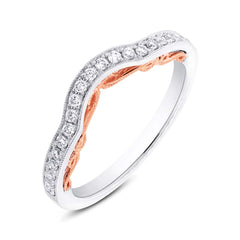 0.21ct 14k Two-tone Rose Gold Diamond Shadow Band 0.21ct 14k Two-tone Rose Gold Diamond Shadow Band