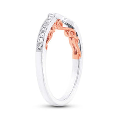 0.21ct 14k Two-tone Rose Gold Diamond Shadow Band 0.21ct 14k Two-tone Rose Gold Diamond Shadow Band