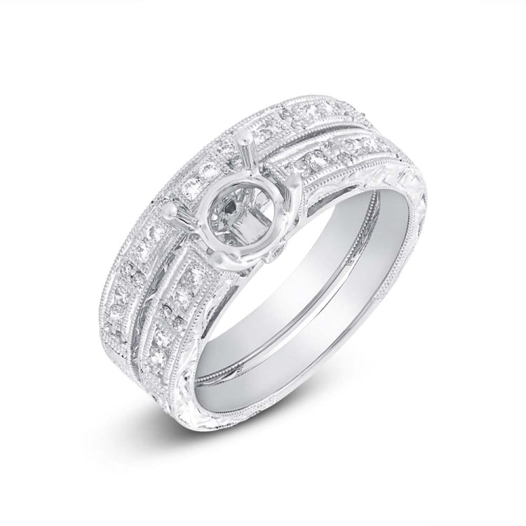 0.40ct 18k White Gold Diamond Semi-mount Ring 2-pc 0.40ct 18k White Gold Diamond Semi-mount Ring 2-pc