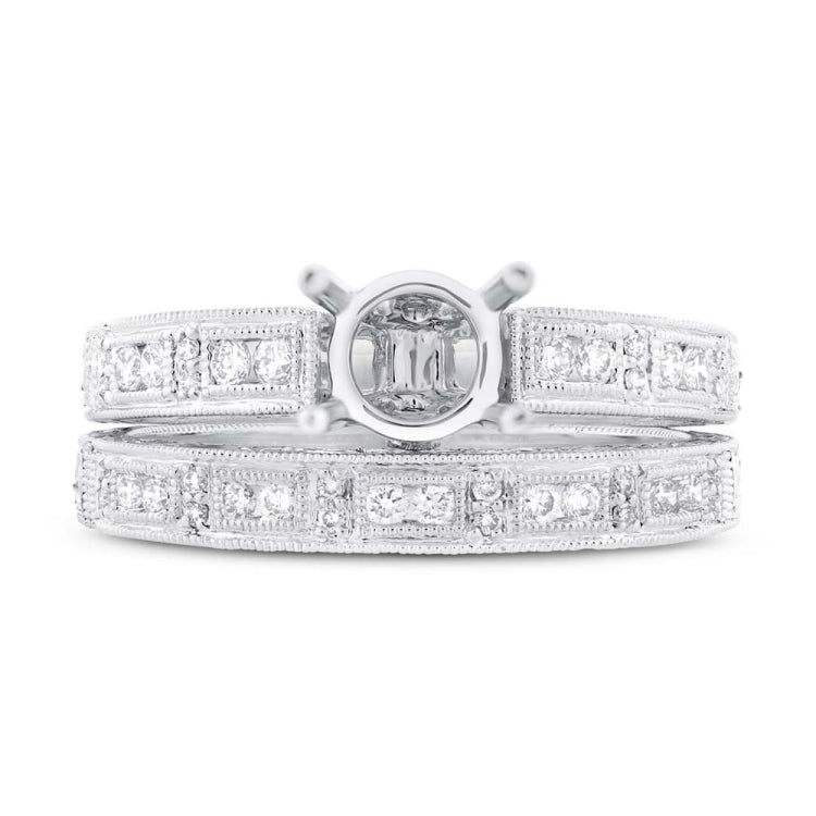 0.40ct 18k White Gold Diamond Semi-mount Ring 2-pc 0.40ct 18k White Gold Diamond Semi-mount Ring 2-pc