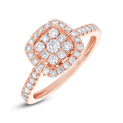 0.60ct 14k Rose Gold Diamond Lady's Ring Size 6 0.60ct 14k Rose Gold Diamond Lady's Ring Size 6