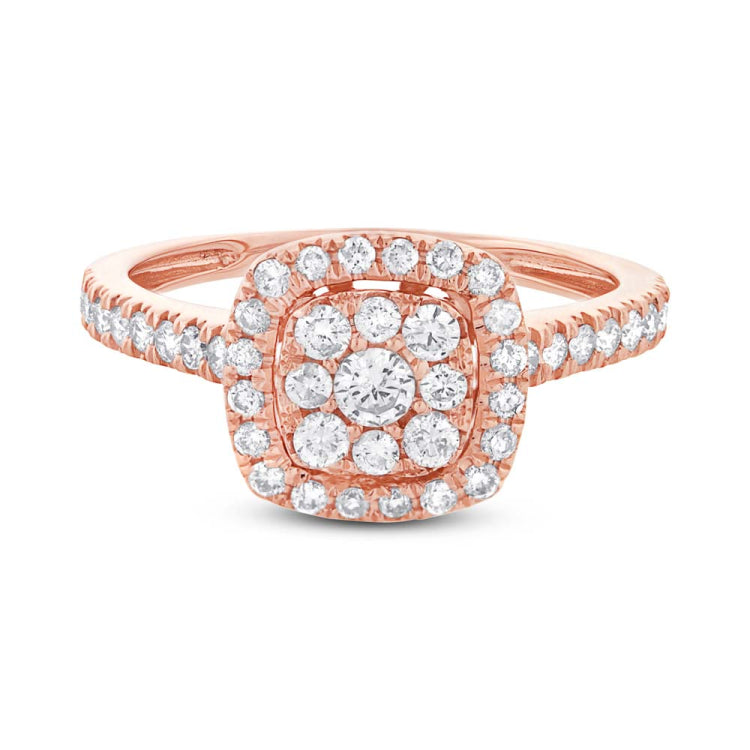 0.60ct 14k Rose Gold Diamond Lady's Ring Size 6 0.60ct 14k Rose Gold Diamond Lady's Ring Size 6