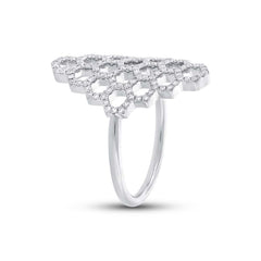 0.30ct 14k White Gold Diamond Honeycomb Ring 0.30ct 14k White Gold Diamond Honeycomb Ring