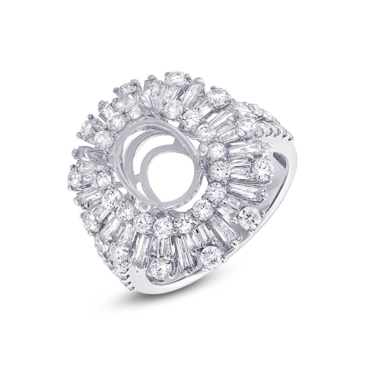2.31ct 18k White Gold Diamond Semi-mount Ring 2.31ct 18k White Gold Diamond Semi-mount Ring
