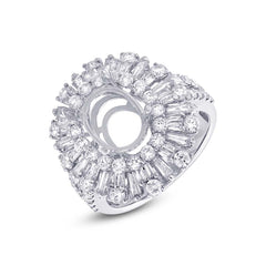 2.31ct 18k White Gold Diamond Semi-mount Ring 2.31ct 18k White Gold Diamond Semi-mount Ring