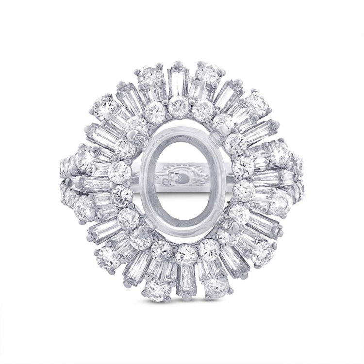 2.31ct 18k White Gold Diamond Semi-mount Ring 2.31ct 18k White Gold Diamond Semi-mount Ring