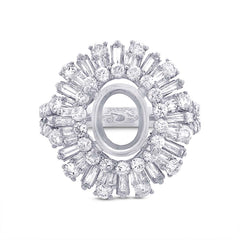 2.31ct 18k White Gold Diamond Semi-mount Ring 2.31ct 18k White Gold Diamond Semi-mount Ring