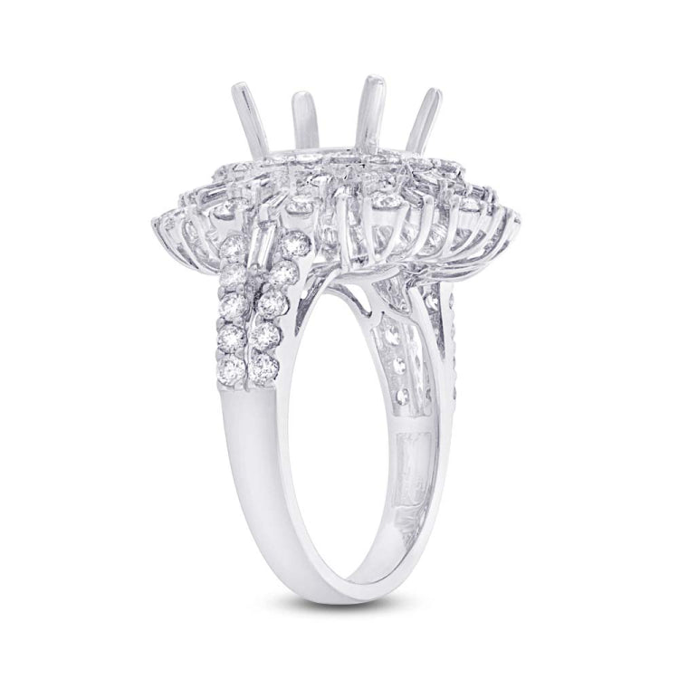 2.31ct 18k White Gold Diamond Semi-mount Ring 2.31ct 18k White Gold Diamond Semi-mount Ring