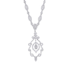 9.55ct 18k White Gold Diamond Necklace 9.55ct 18k White Gold Diamond Necklace