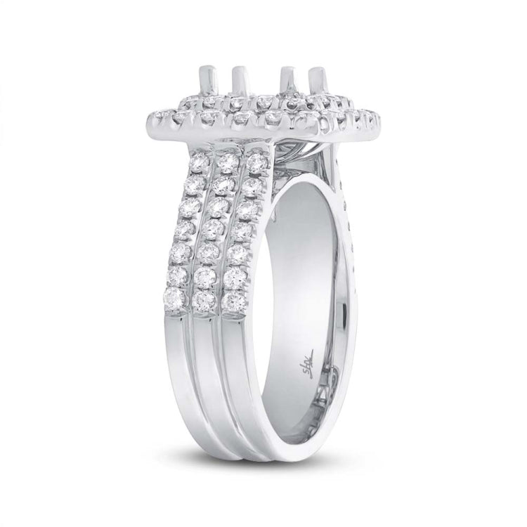1.00ct 18k White Gold Diamond Semi-mount Ring Size 4 1.00ct 18k White Gold Diamond Semi-mount Ring Size 4