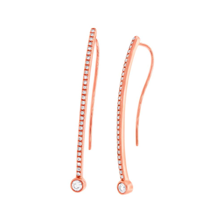 0.29ct 14k Rose Gold Diamond Earring 0.29ct 14k Rose Gold Diamond Earring