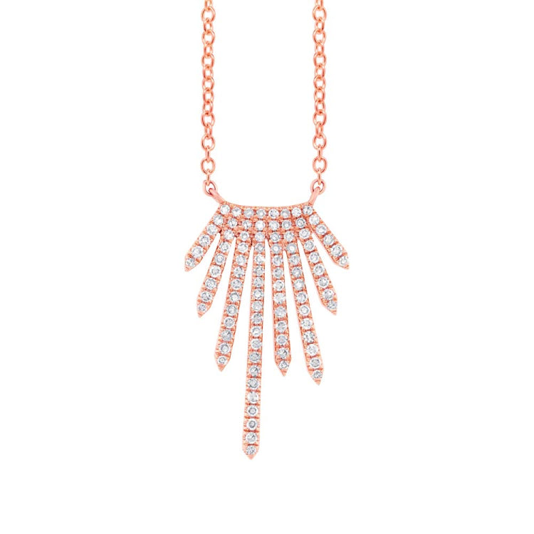 0.24ct 14k Rose Gold Diamond Necklace 0.24ct 14k Rose Gold Diamond Necklace