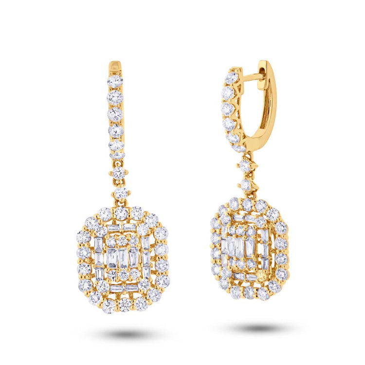 2.41ct 18k Yellow Gold Diamond Earring 2.41ct 18k Yellow Gold Diamond Earring