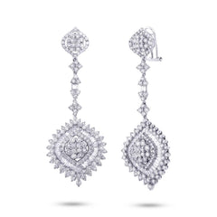 8.47ct 18k White Gold Diamond Earring 8.47ct 18k White Gold Diamond Earring