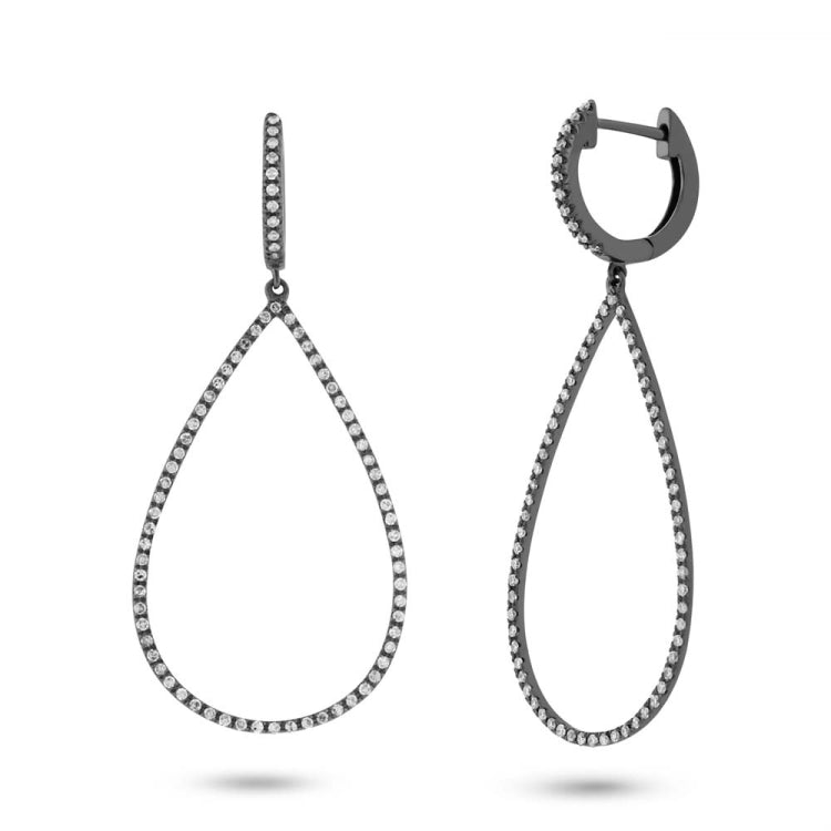 0.52ct 14k Black Rhodium Gold Diamond Earring 0.52ct 14k Black Rhodium Gold Diamond Earring