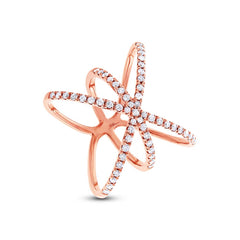 0.51ct 14k Rose Gold Diamond Lady's Ring Size 8 0.51ct 14k Rose Gold Diamond Lady's Ring Size 8