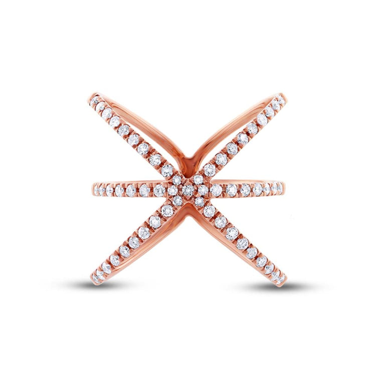 0.51ct 14k Rose Gold Diamond Lady's Ring Size 8 0.51ct 14k Rose Gold Diamond Lady's Ring Size 8