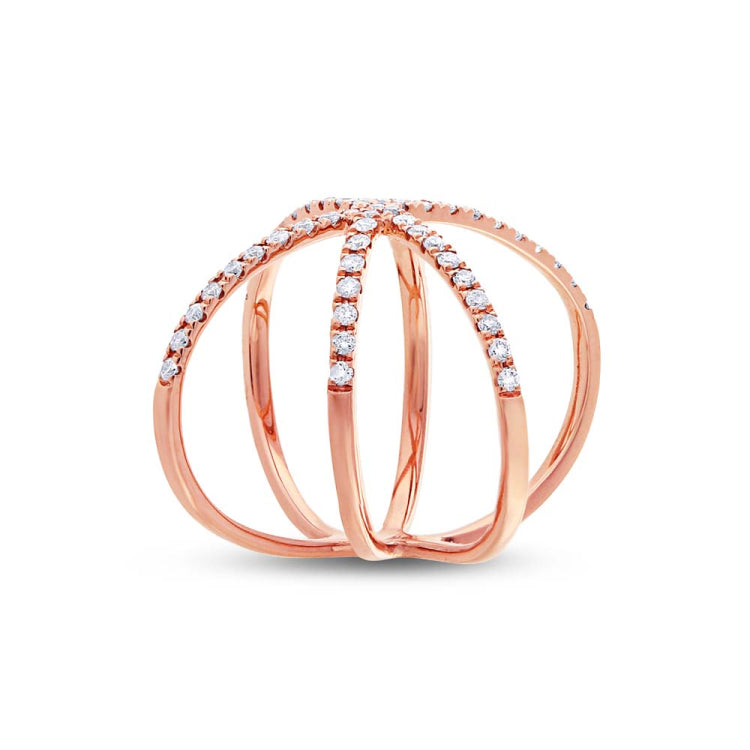 0.51ct 14k Rose Gold Diamond Lady's Ring Size 8 0.51ct 14k Rose Gold Diamond Lady's Ring Size 8