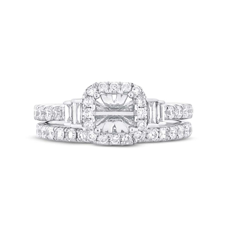 0.85ct 14k White Gold Diamond Semi-mount Ring 0.85ct 14k White Gold Diamond Semi-mount Ring