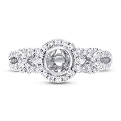 0.55ct 14k White Gold Diamond Semi-mount Ring 0.55ct 14k White Gold Diamond Semi-mount Ring
