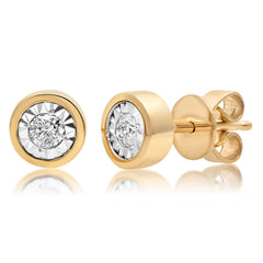 0.14ct 14k Yellow Gold Diamond Round Stud Earring 0.14ct 14k Yellow Gold Diamond Round Stud Earring