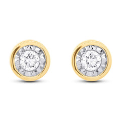 0.14ct 14k Yellow Gold Diamond Round Stud Earring 0.14ct 14k Yellow Gold Diamond Round Stud Earring