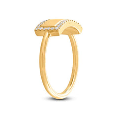 0.11ct 14k Yellow Gold Diamond Bar ID Ring Size 4 0.11ct 14k Yellow Gold Diamond Bar ID Ring Size 4