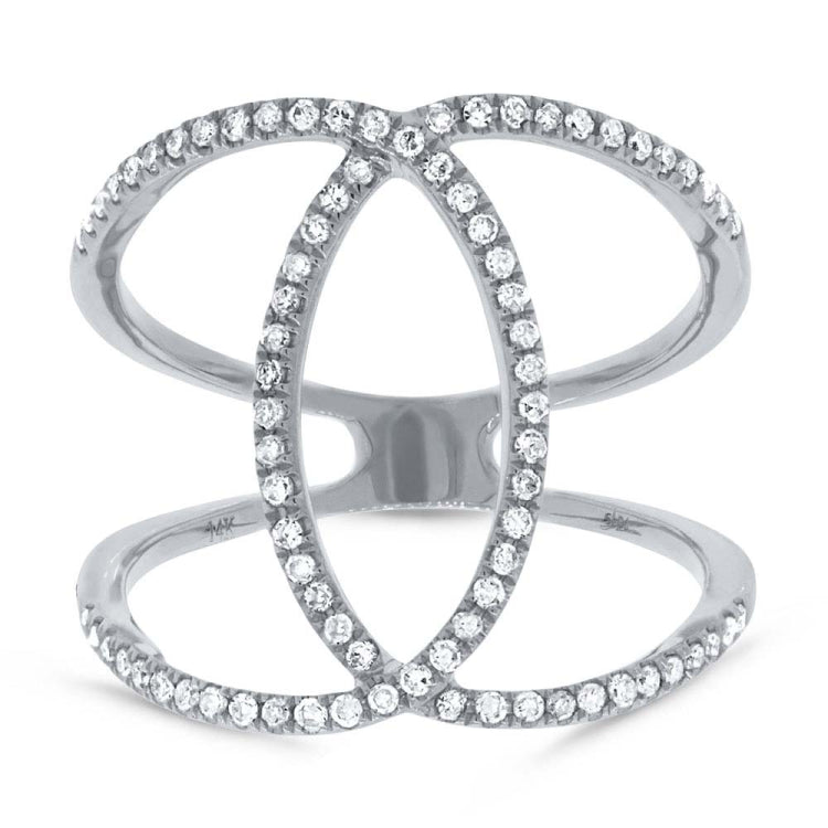 0.40ct 14k White Gold Diamond Lady's Ring Size 4 0.40ct 14k White Gold Diamond Lady's Ring Size 4