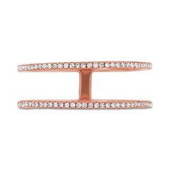0.17ct 14k Rose Gold Diamond Lady's Ring Size 6.5 0.17ct 14k Rose Gold Diamond Lady's Ring Size 6.5